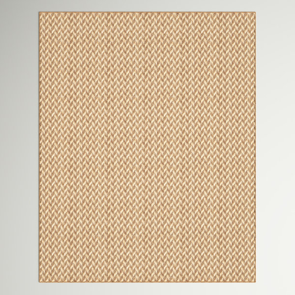Sand & Stable Malaya Chevron Indoor / Outdoor Area Rug in Beige